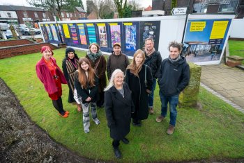 Building site becomes outdoor art gallery