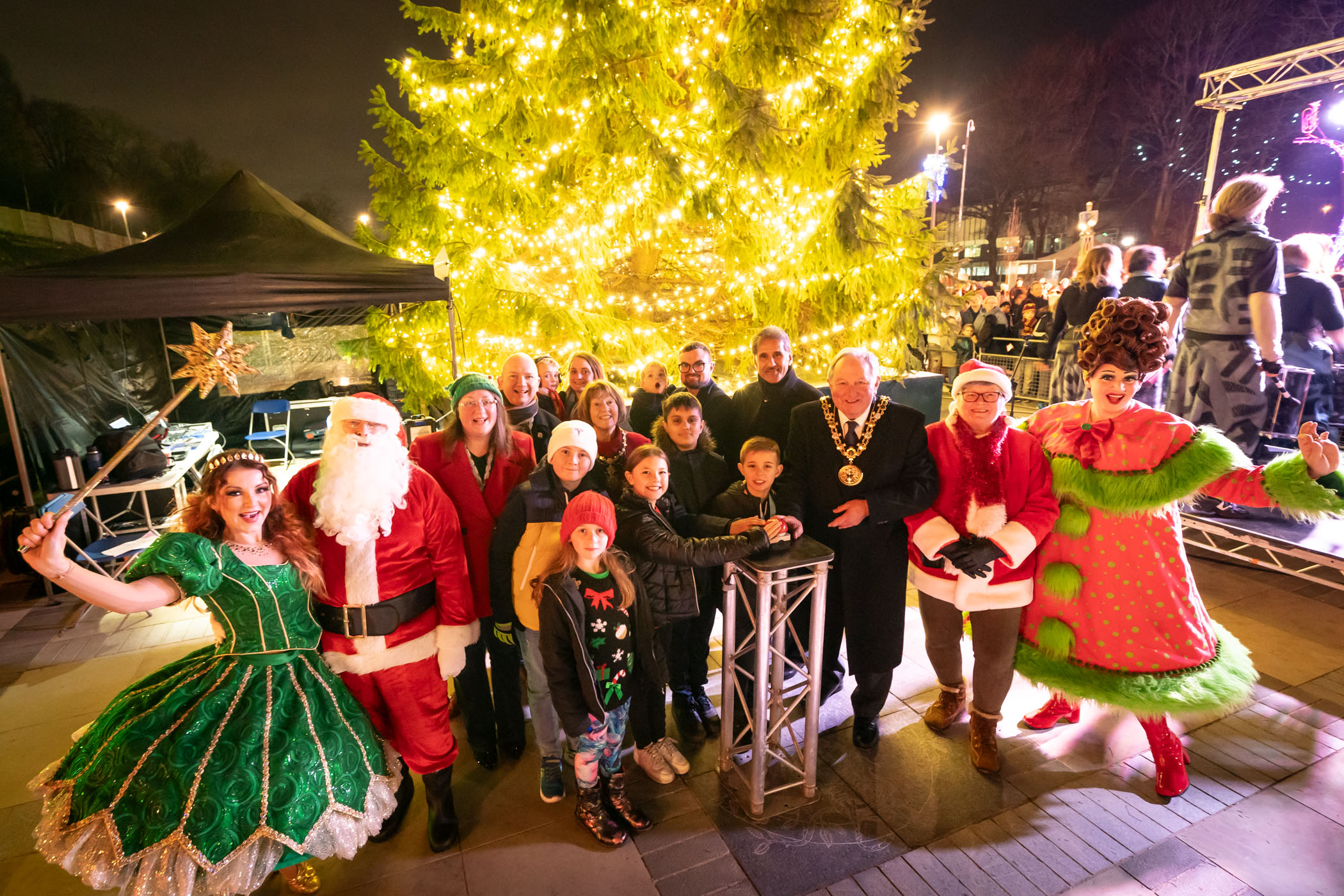 Image: Fire and festivities as Christmas countdown starts in Rochdale